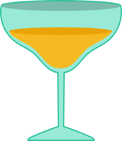 Martini bicchiere piatto icona. carino cartone animato cocktail png