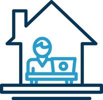 Work From Home Vector Icon Design