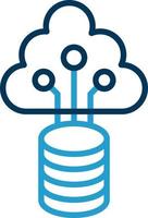 diseño de icono de vector de datos de nube