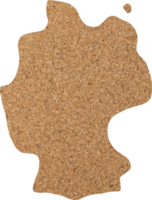 Germany cork wood texture cut out on transparent background. png