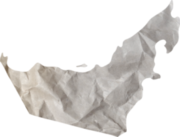 vereinigt arabisch Emirate Karte Papier Textur Schnitt aus auf transparent Hintergrund. png