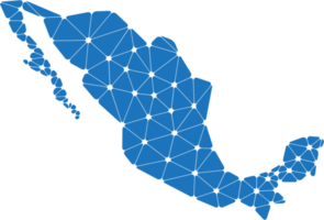 mapa do México poligonal. png