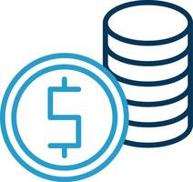 Coin Stack Vector Icon Design