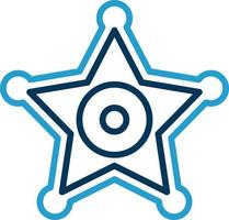 Sheriff Badge Vector Icon Design