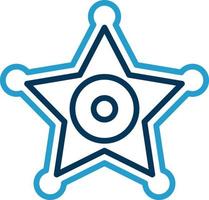 Sheriff Badge Vector Icon Design