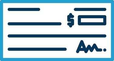 Bank Check Vector Icon Design