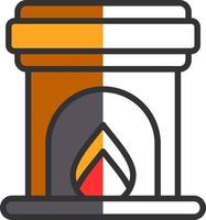 Fireplace Vector Icon Design