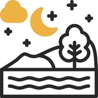 Night Landscape Vector Icon Design