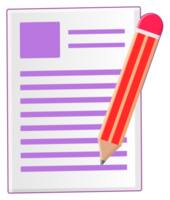 Bleistift und Papier Clip Art png