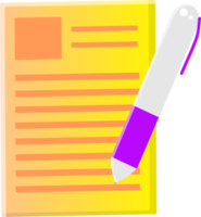 papier bladzijde en pen png