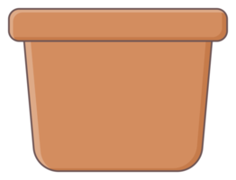 blank pot for plant sticker png