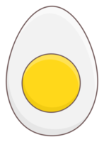 bollito fetta uovo cibo etichetta png