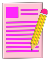 pencil and paper clipart png