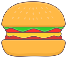 hamburger sticker PNG