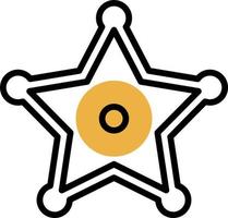 Sheriff Badge Vector Icon Design