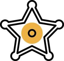 Sheriff Badge Vector Icon Design