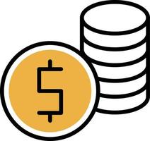 Coin Stack Vector Icon Design