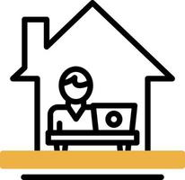 Work From Home Vector Icon Design