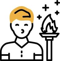 Fire Eater Man Vector Icon Design