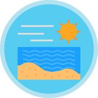 diseño de icono de vector de playa