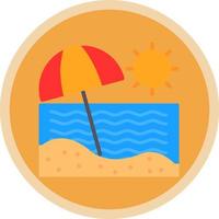 diseño de icono de vector de playa