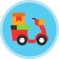 Delivery Bike Vector Icon Design