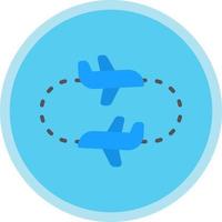 Round Trip Vector Icon Design