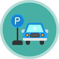 Car Parking Vector Icon Design