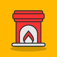 Fireplace Vector Icon Design