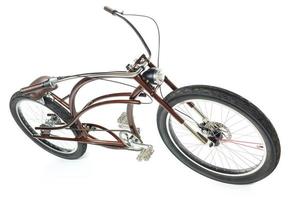 Retro styled bicycle isolated on a white photo