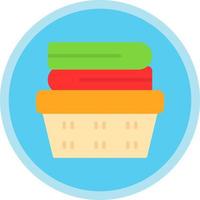 Laundry Basket Vector Icon Design