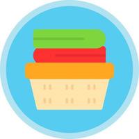 Laundry Basket Vector Icon Design