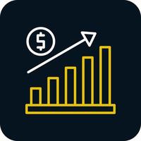 Growth Graph Vector Icon Design