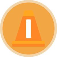 Traffic Cone Vector Icon Design