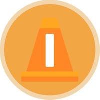 Traffic Cone Vector Icon Design