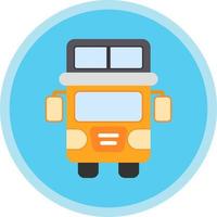 Double Decker Bus Vector Icon Design