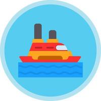 Cruise Ship Vector Icon Design