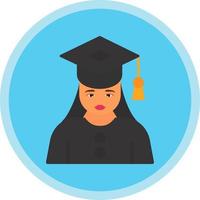 Graduate Woman Vector Icon Design