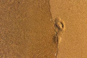 Footprint in the sand photo