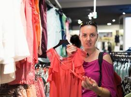 Woman in a clothing store photo