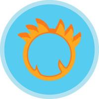 Ring Of Fire Vector Icon Design