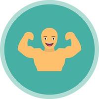 Muscle Man Vector Icon Design