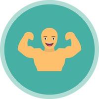 Muscle Man Vector Icon Design