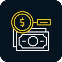 buscar diseño de icono de vector de dinero