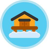 Ski Resort Vector Icon Design