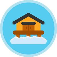 Ski Resort Vector Icon Design