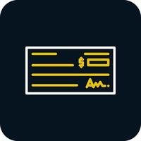 Bank Check Vector Icon Design