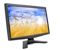 Monitor on white background photo