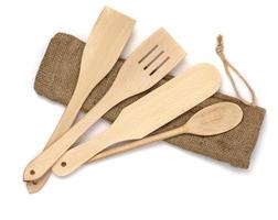 Isolated Wooden spoons photo