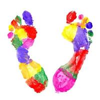 Multi Colored footprints photo